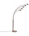 5 Light Metal Floor Lamp Copper FLINDERS_877189