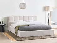 Ottoman Bed BASTON Boucle Light Beige 180 x 200 cm (EU Super King)_997011