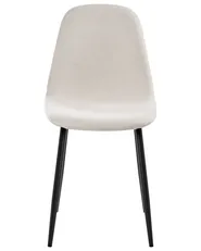 Set of 4 Dining Chairs CRANDALL Fabric Light Beige_1024424