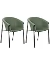 Set of 2 Dining Chairs AMES Dark Green
