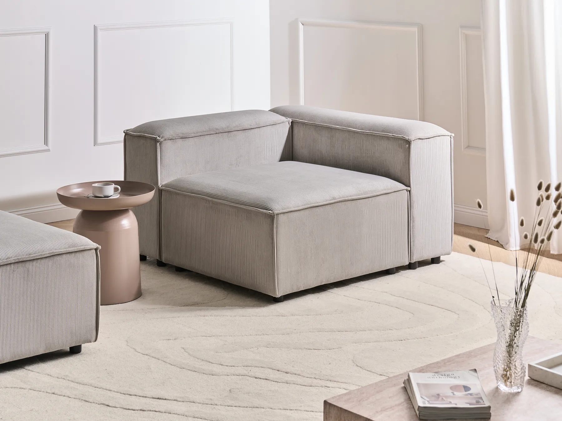 Corner Seat ARDAL Corduroy Taupe Right Hand_1010998