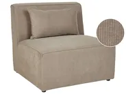 Module fauteuil LEMVIG Velours côtelé Taupe_876024