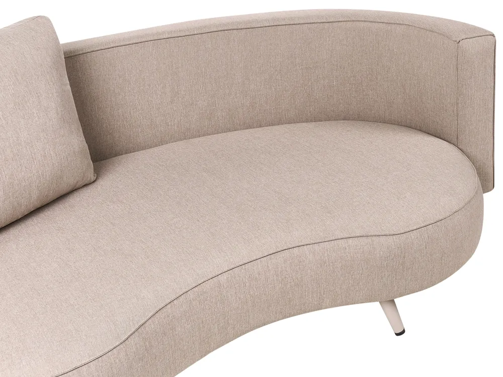 Garden Sofa 3 Seater PARORI Beige Right Hand_1015566
