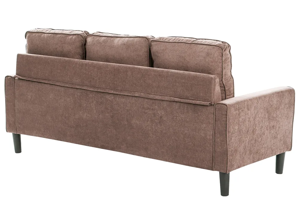 Sofa 3 Seater AVESTA with Ottoman Fabric Brown_1082556