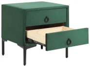 Bedroom Set SEZANNE Velvet Dark Green 160 x 200 cm (EU King Size)_892534