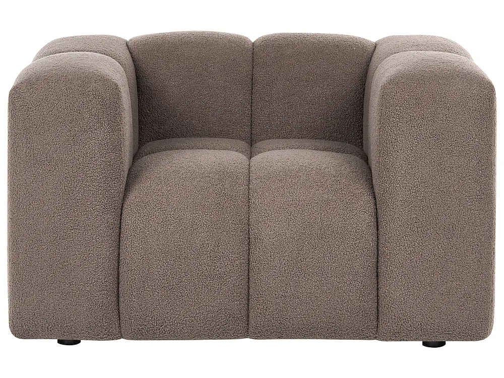 Living Room Set 5 Seater ANTOLA Boucle Taupe_1161703