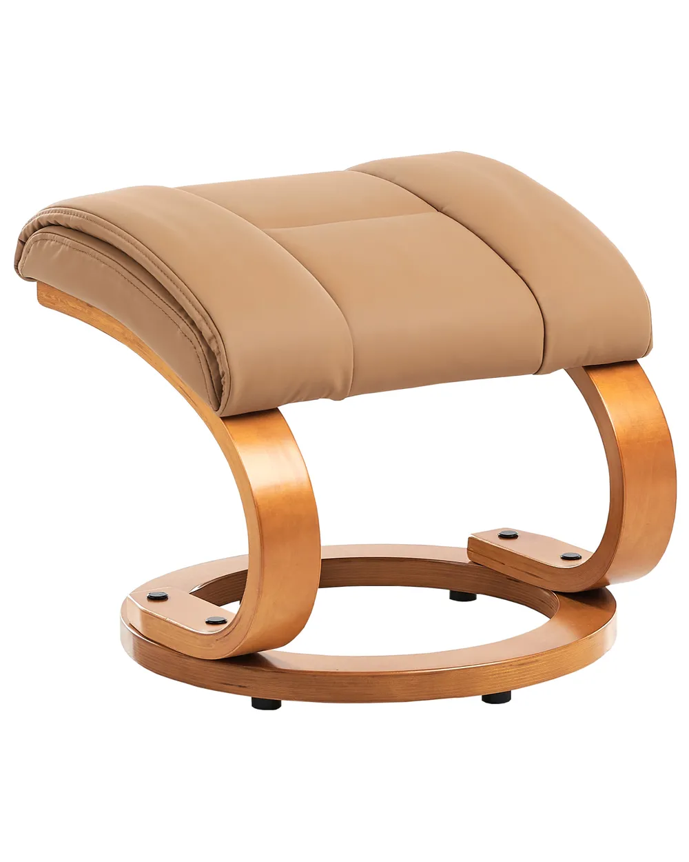 Massage Chair FORCE with Footstool Faux Leather Sand Beige_697896