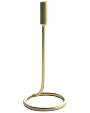 Set of 2 Candle Holders BUNYU 19/28 cm Metal Gold_1043462