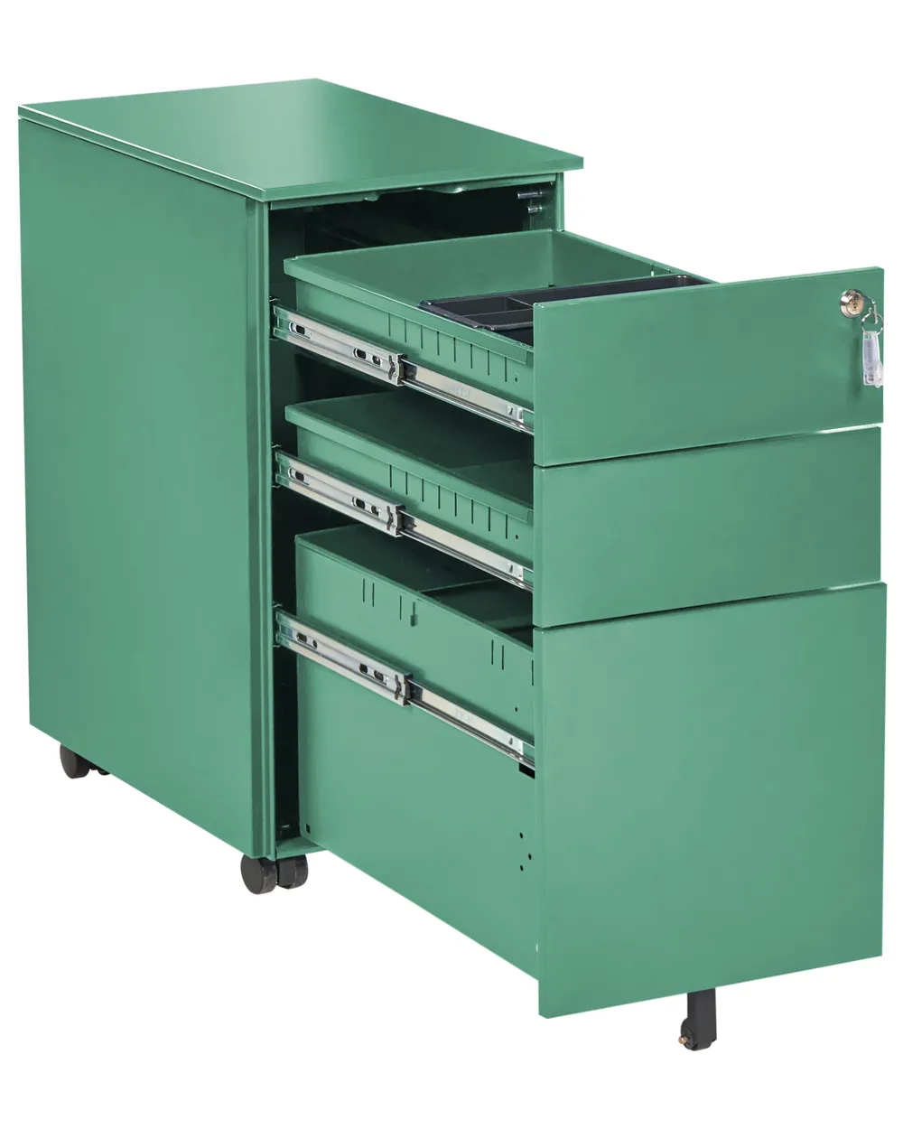 En.casa] Caisson De Bureau à 5 Tiroirs Meuble De Rangement Roulant