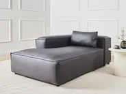 Chaise longue versione destra BRANDE Tessuto Nero_999133