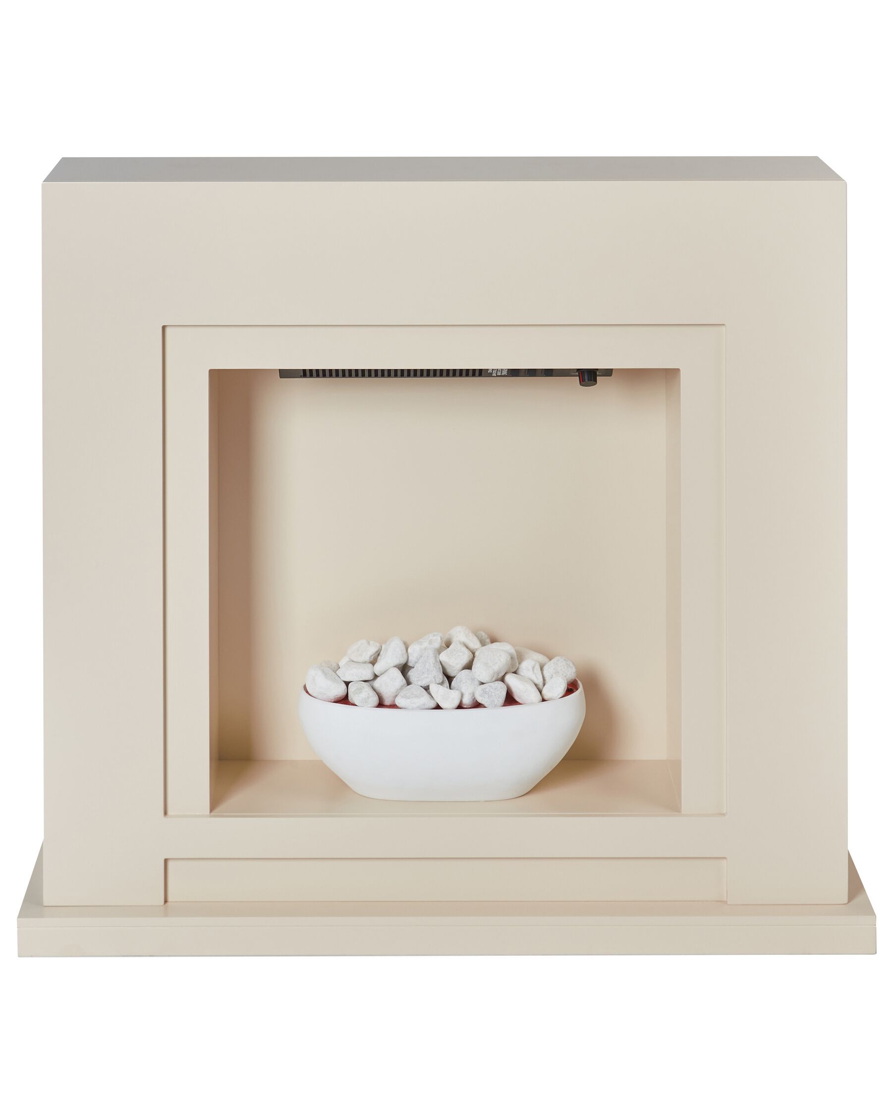 Electric Fireplace with LED Flame Effect Beige SAHARA_934213