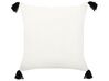 Coussin en coton à motif géométrique blanc et noir 45 x 45 cm MAYS_838832