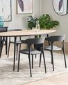 Set of 4 Dining Chairs Dark Grey GUBBIO _862344