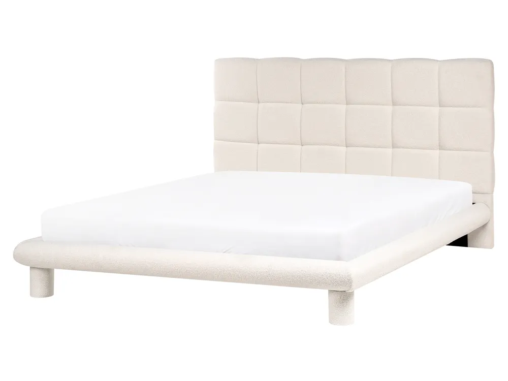 Bed Boucle CRESSAT 160 x 200 cm (EU King Size) Off-White_1009048