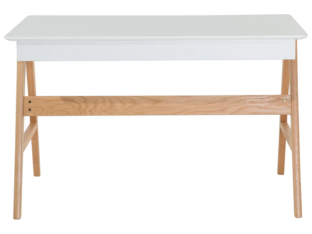 Biurko SHESLAY 120 cm 70 cm z szufladami Biały_611922