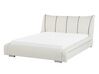 Kožená vodná posteľ 140 x 200 cm biela NANTES_757398