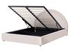 Ottoman Bed MOUZON Fabric Light Beige 160 x 200 cm (EU King Size)