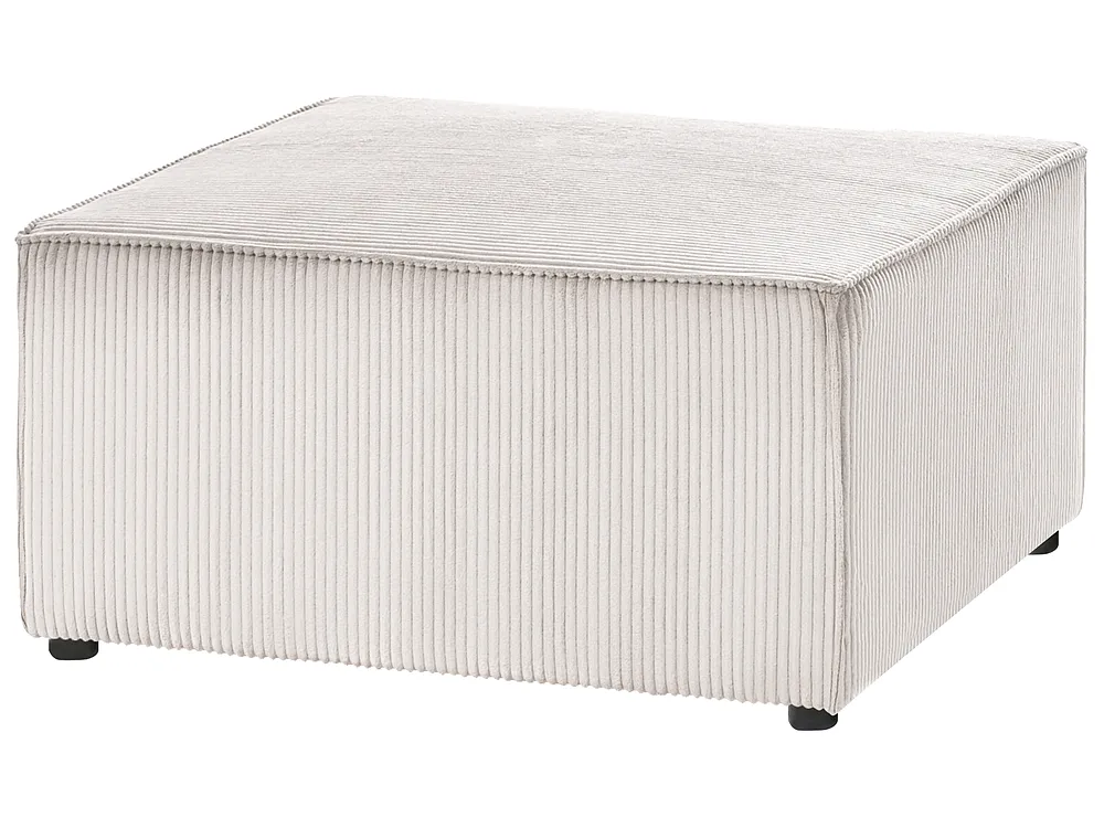 Ottomana LEMVIG Velluto a coste Beige_1158660