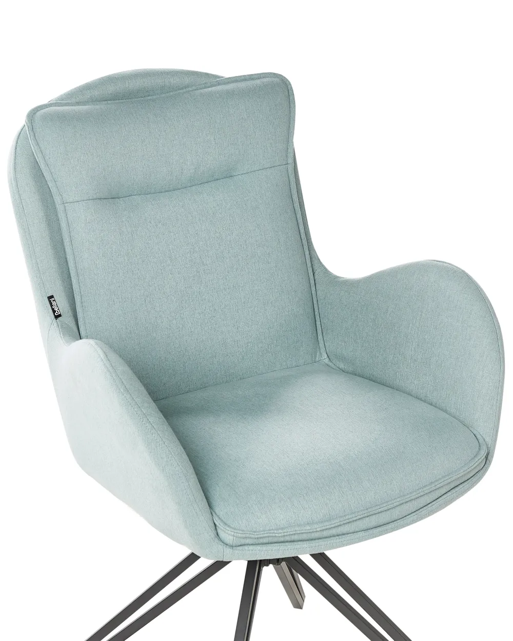 Set of 2 Dining Chairs Swivel AVELAR Fabric Light Blue_945016