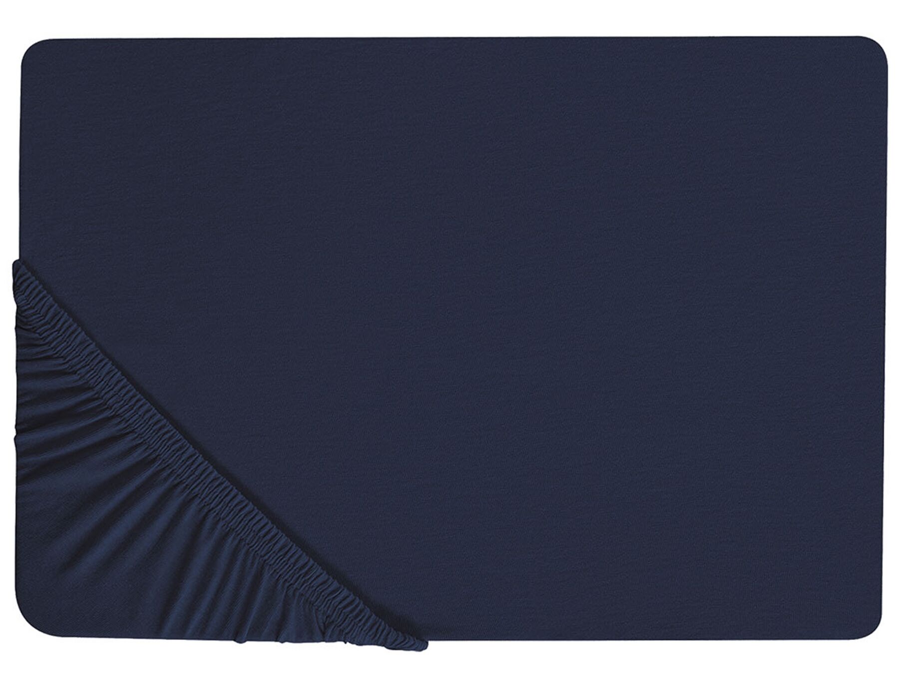 Cotton Fitted Sheet 140 x 200 cm Navy Blue HOFUF_816017