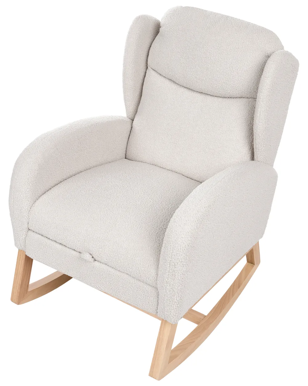 Rocking Chair HASLEV  with Footrest Boucle Off-White_1072208