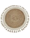 Okrúhly jutový koberec ⌀ 120 cm béžový SAMSUN_839506