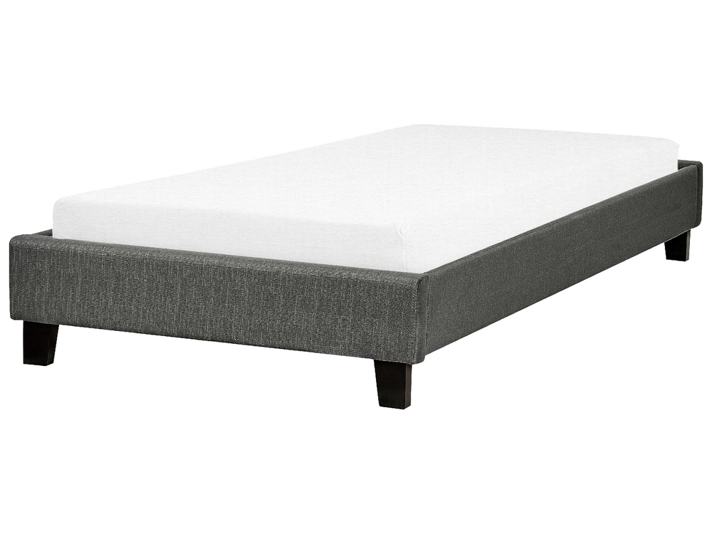 Bed Fabric ROANNE 90 x 200 cm EU Single Grey Beliani
