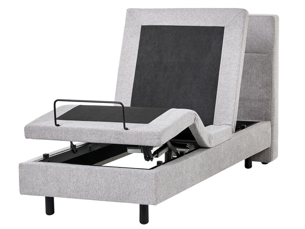 Justerbar seng VICEROY 80 x 200 cm Lysegrå