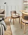 Set of 2 Dining Chairs DALBO Boucle Light Brown/ Taupe