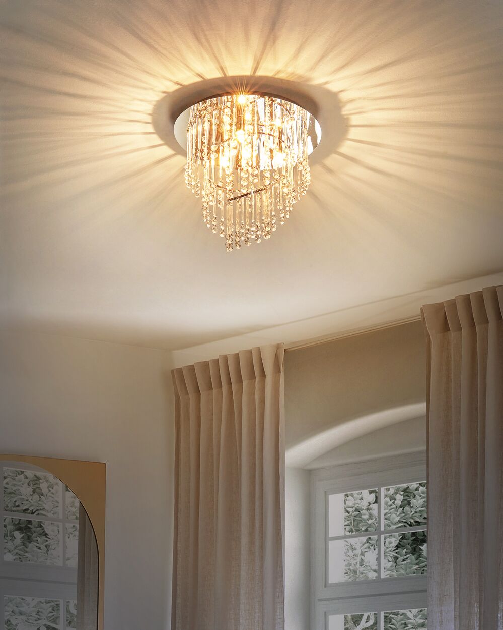 Kroonluchter ESMELLE S Kristal Zilver