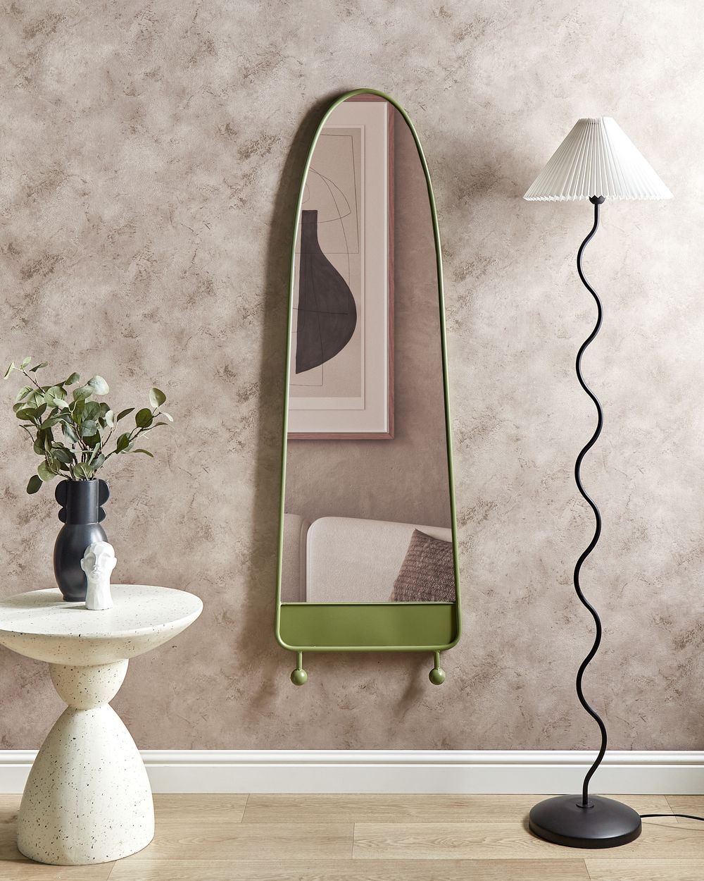 Miroir PARNAY 45 cm 146 cm Métal Vert olive