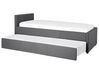 Fabric EU Single Trundle Bed Grey MARMANDE_742646