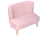 Divano per bambini RISBY Velluto Rosa_1055721