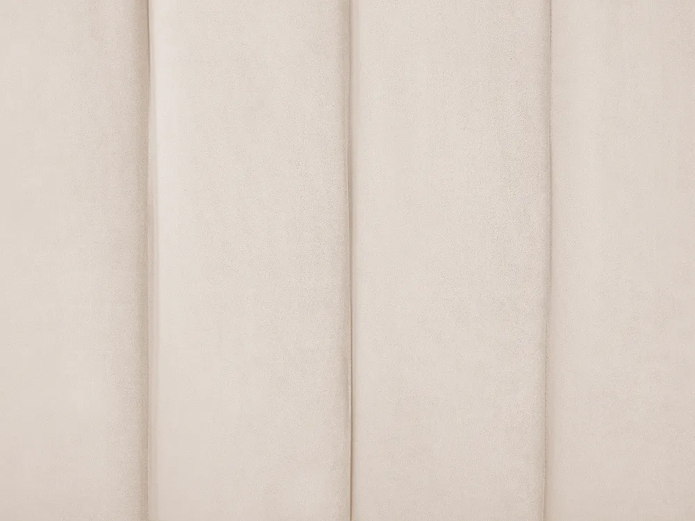 Bett mit Lattenrost Samtstoff AMBILLOU 160 x 200 cm Hellbeige_857638