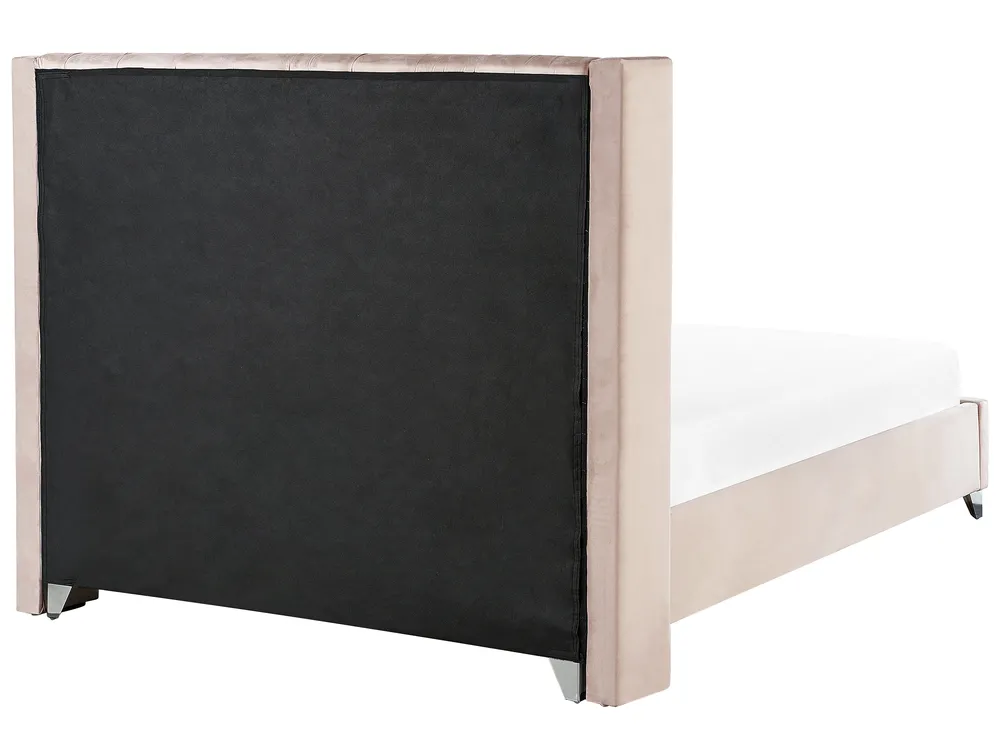 Bed Velvet LUBBON 180 x 200 cm (EU Super King) Pastel Pink_832468