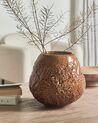 Stoneware Flower Vase 22 cm Brown BETTA_935278