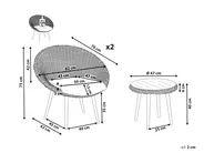 Bistro Set with Cushions ORTIGIA PE Rattan Light Beige Beige_812329