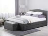 Letto contenitore in tessuto grigio e LED multicolore 180x200cm MONTPELLIER_709625