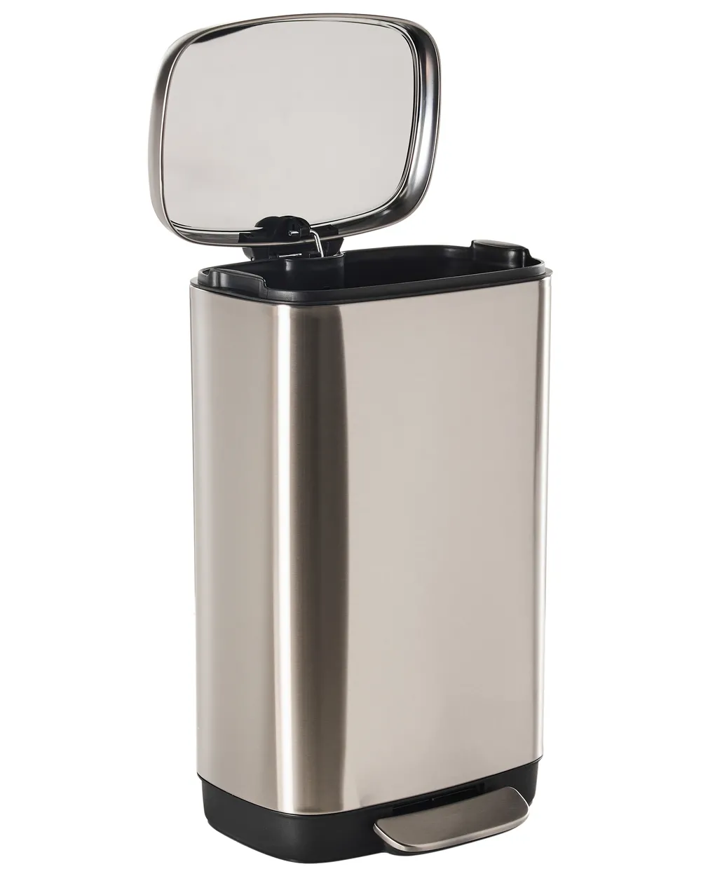 Kosz na śmieci z pedałem 30 L ECOCOLLECT Metal Srebrny_992709