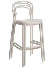 Set of 2 Garden Bar Chairs PORANO Beige_1003649