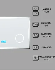LED fürdőszobai tükör ONLAY 100 cm 60 cm Ezüst_940477