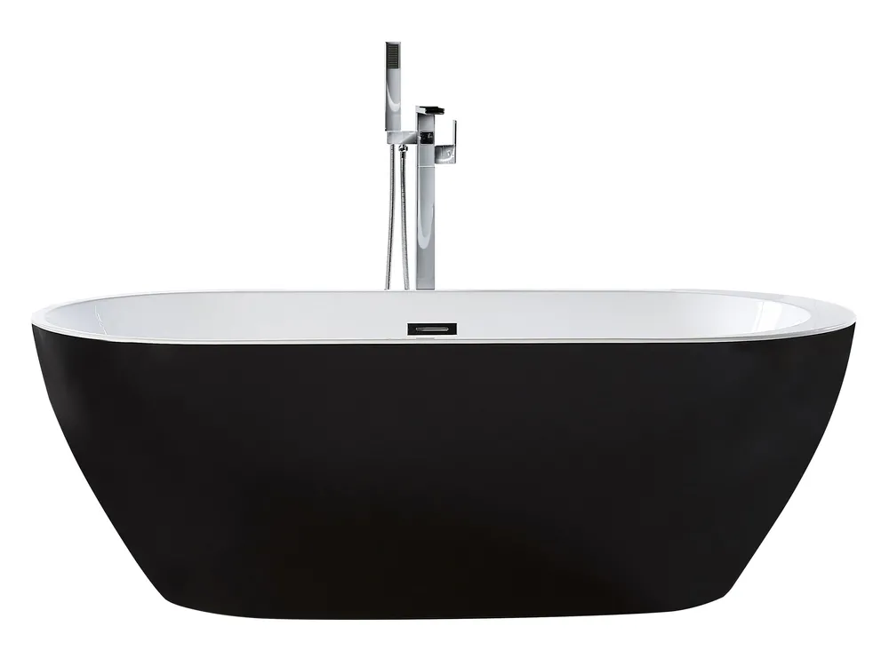 Freestanding Bathtub NEVIS 1500 x 750 mm Black