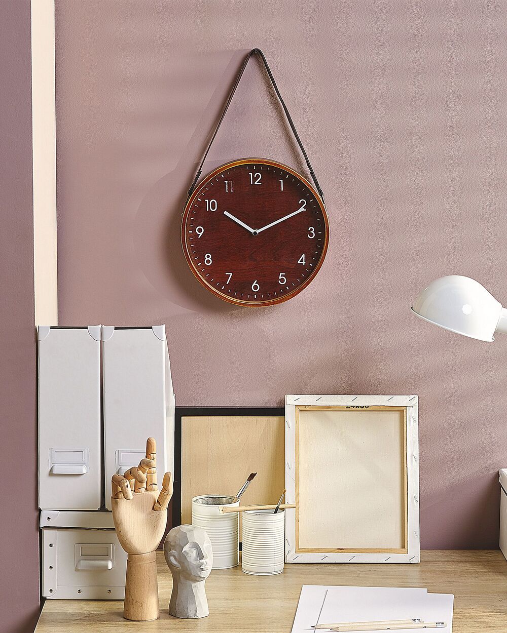 Wall Clock RENENS Brown