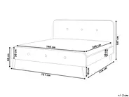 Letto Tessuto RENNES 140 x 200 cm Beige chiaro_345572
