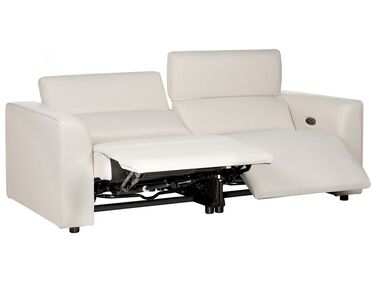 2-Sitzer Sofa hellbeige USB-Port elektrisch verstellbar ULVEN
