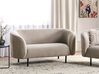 Sofa dwuosobowa tapicerowana beżowoszara LOEN_919612