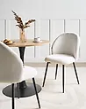 Set of 2 Dining Chairs ELOY Corduroy Off-White