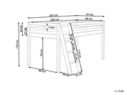 Mid Sleeper Bed Pine Wood ASCOUX 90 x 200 cm (EU Single) White_962467