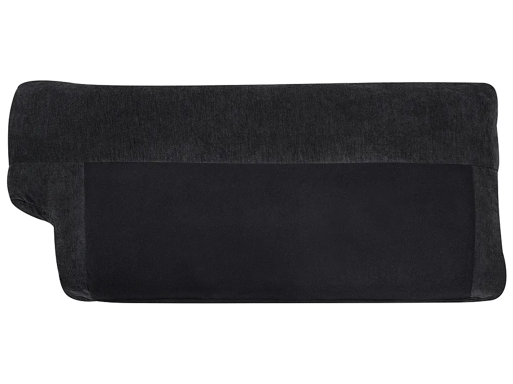 Sofa 3-Sitzer SKARO Chenillegewebe Schwarz_1156714