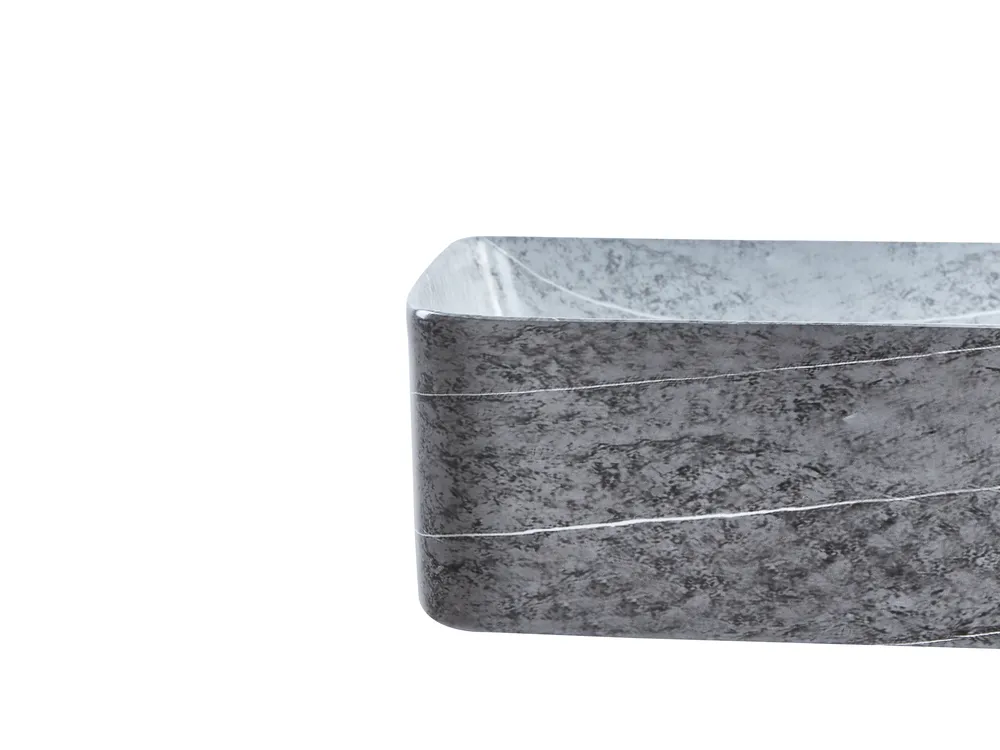 Countertop Basin ARTAJ 610 x 350 mm Ceramic Grey Concrete Effect_922238